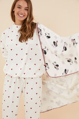 Womensecret Pijama terciopelo Mickey Mouse blanco
