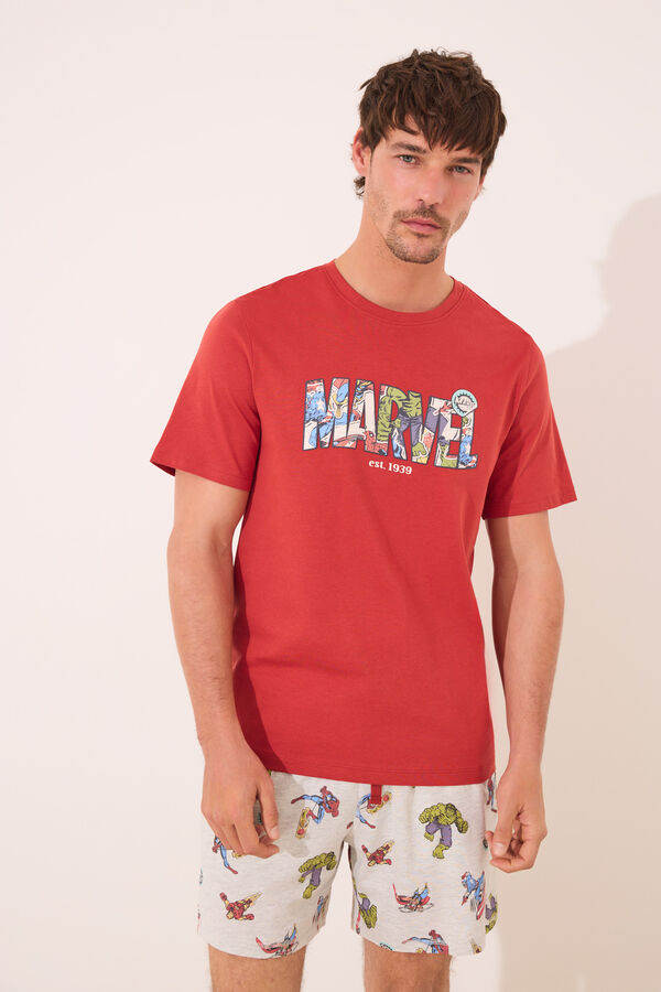 Womensecret Pijama Marvel rojo/coral rojo