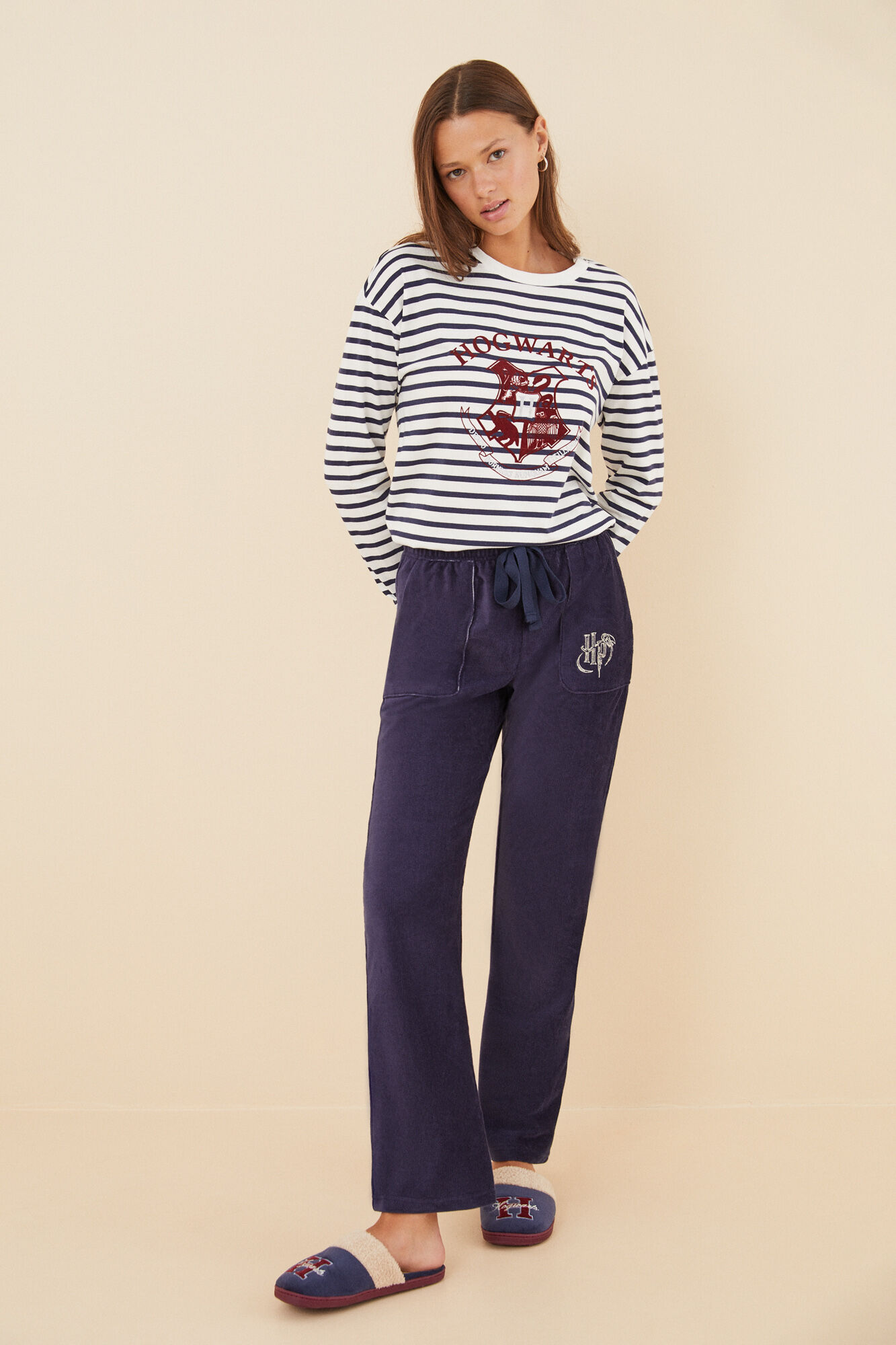Pantalon Harry Potter pana elastica azul marino Ropa de dormir y homewear de mujer WomenSecret MX