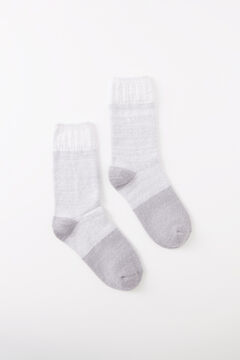 Womensecret Calcetines doble textura gris gris