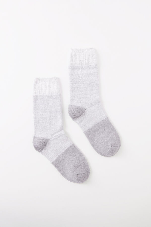 Womensecret Calcetines doble textura gris gris