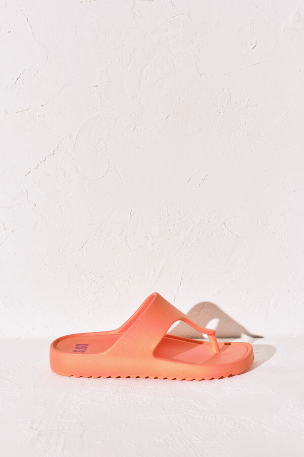 Women'secret Chanclas de goma eva naranja naranja