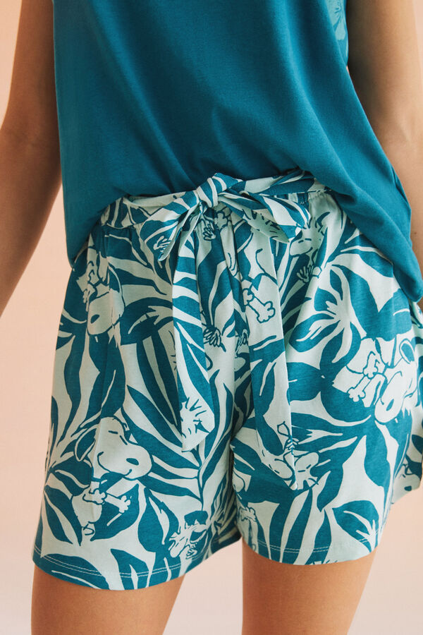 Womensecret Pantalón corto 100% algodón Snoopy estampado