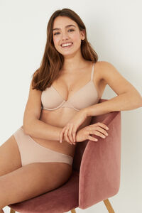 Womensecret Panty clásico invisible de microfibra nude