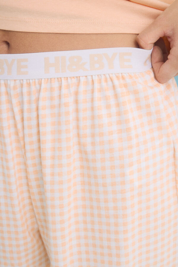 Womensecret Pijama corta 100% algodón en color naranja naranja