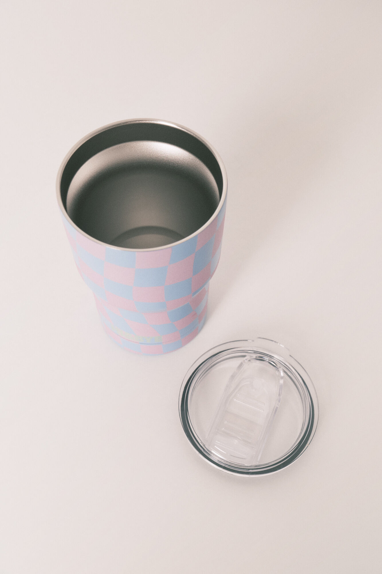 HI&BYE Termo con logo azul