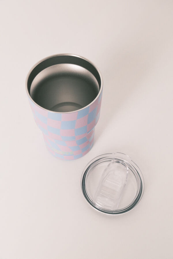 HI&BYE Termo con logo azul azul