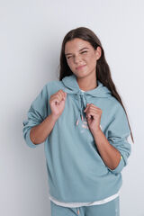 HI&BYE Sudadera con capucha de felpa verde verde