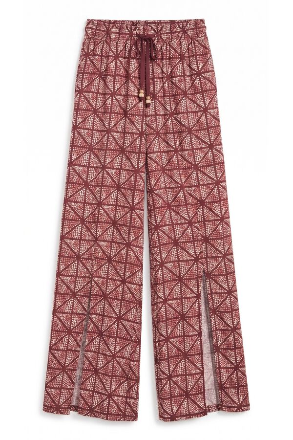 Women'secret Pantal&oacute;n largo con abertura en los bajos p&uacute;rpura