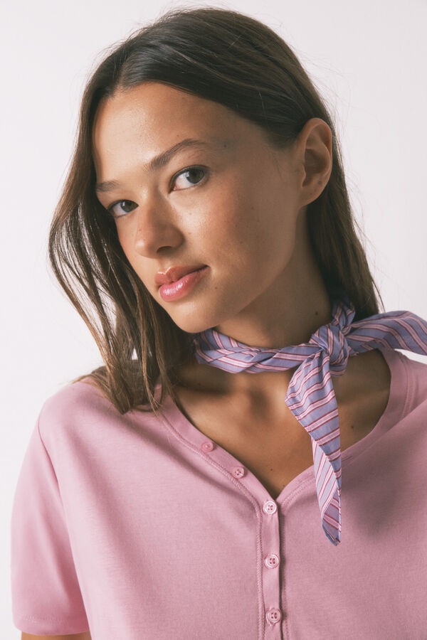 Women'secret Pañuelo estilo bandana con estampado de rayas estampado