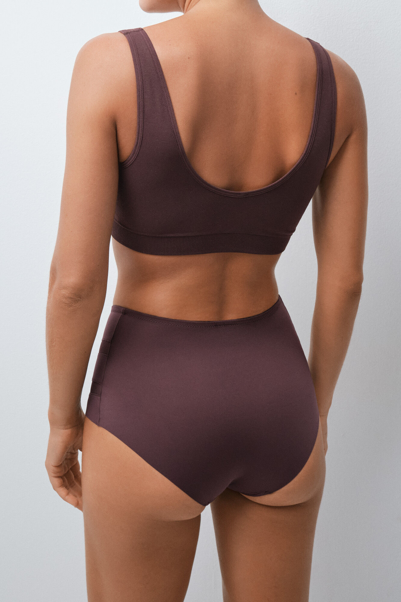 Women'secret Panty moldeadora de tiro alto caf&eacute;