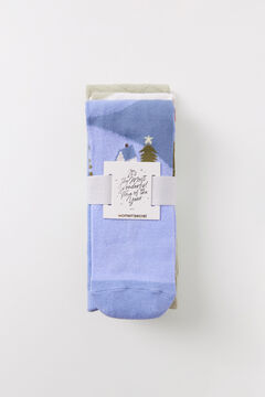 Womensecret Pack 3 calcetines altos paisaje nevado estampado