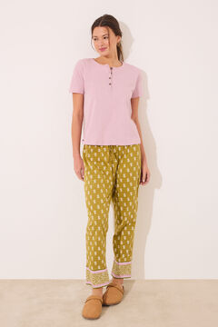 Womensecret Playera manga corta 100% algodón color rosa rosa