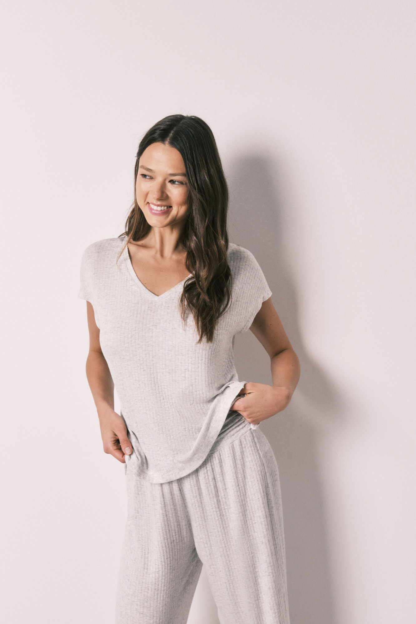 Women'secret Pijama capri suave de viscosa gris