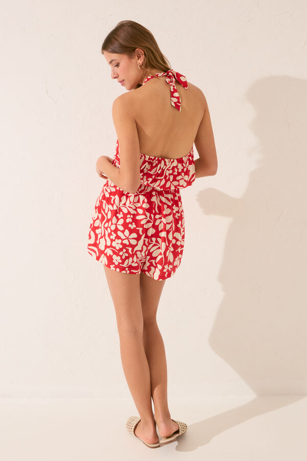 Womensecret Jumper halter print rojo estampado