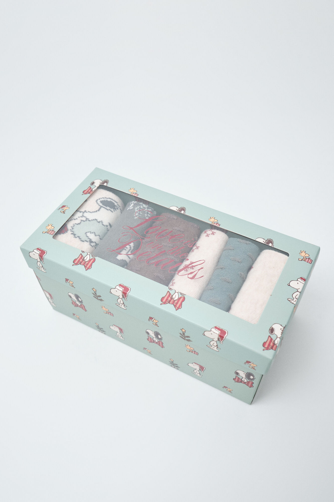 Women'secret Pack 6 calcetines largos Snoopy navide&ntilde;o