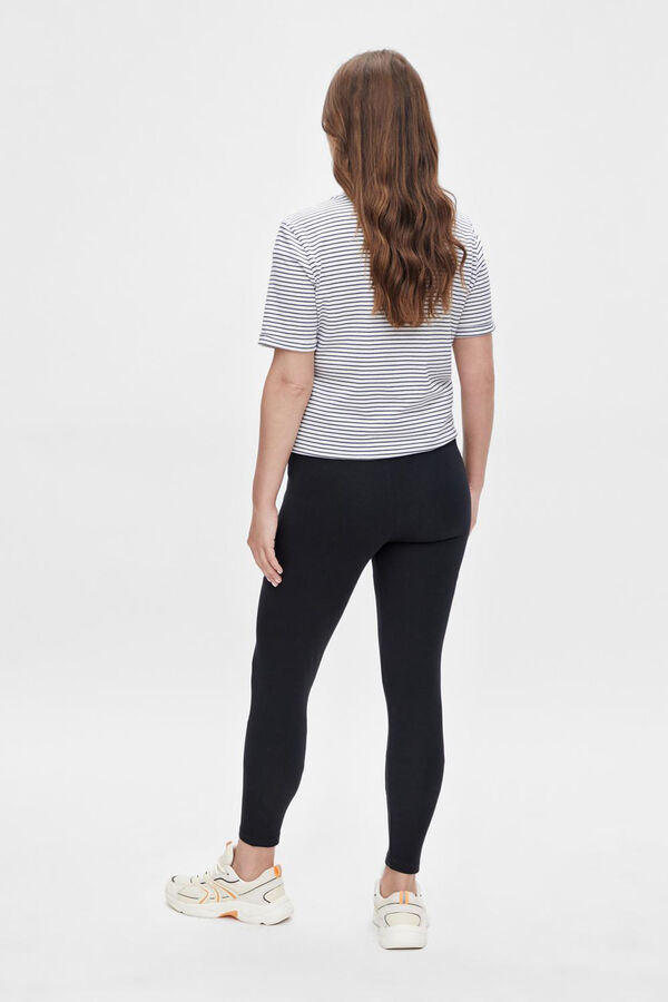 Mamalicious Pack de 2 pantalón legging largos de premamá negro