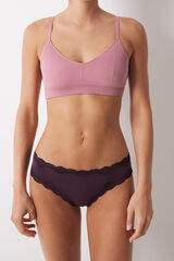 Women'secret Braga brasile&ntilde;a ancha encaje morado morado/lila