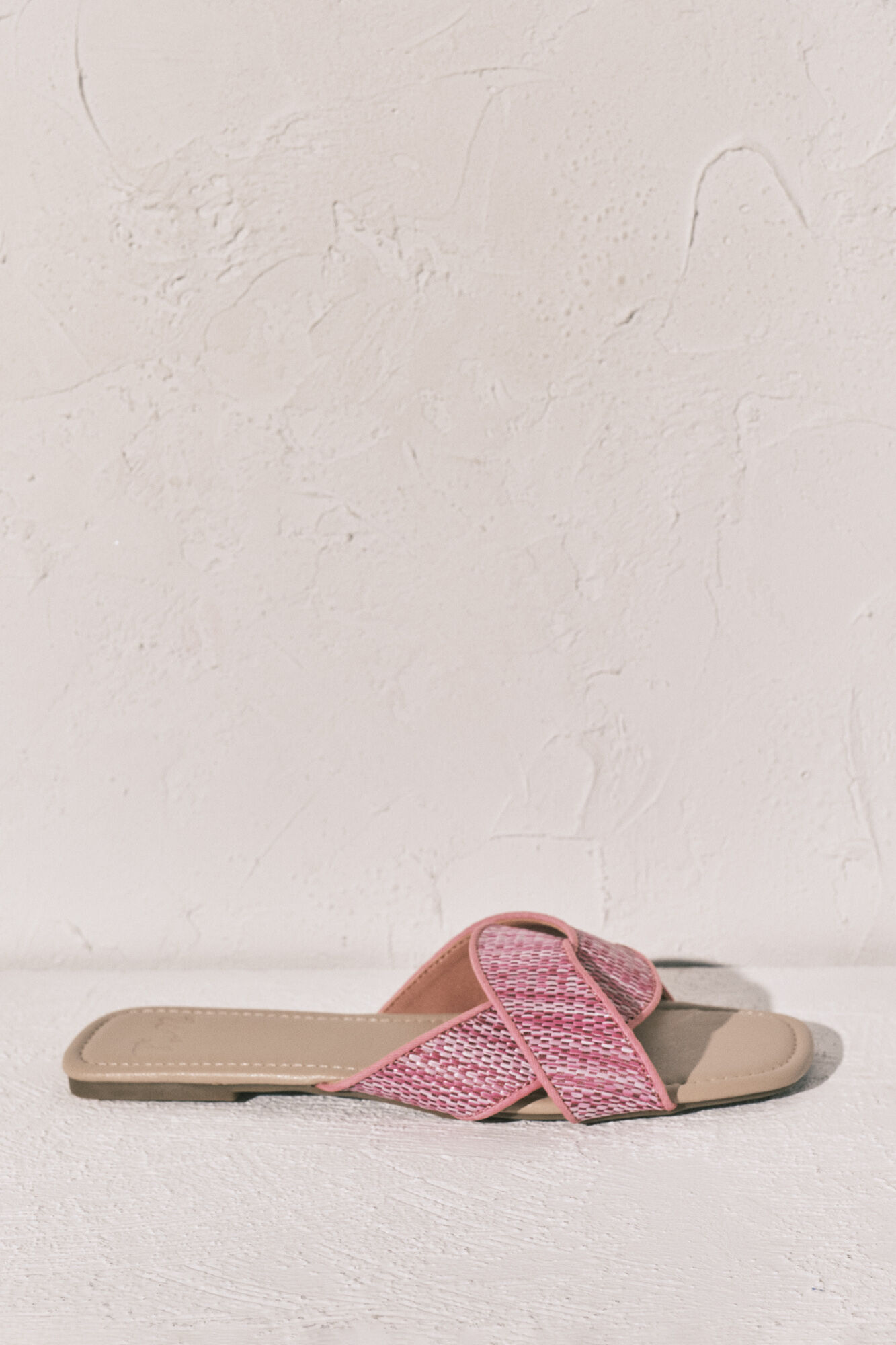 Women'secret Sandalias de pala de rafia lila