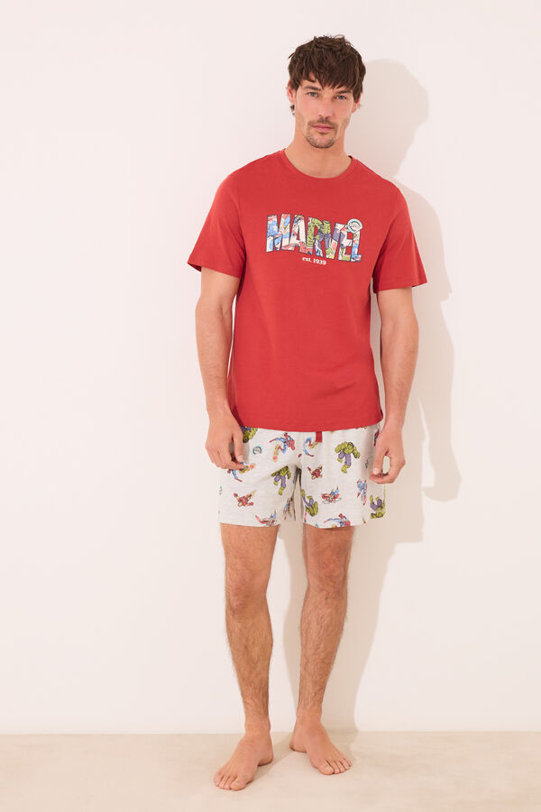 Womensecret Pijama Marvel rojo/coral rojo