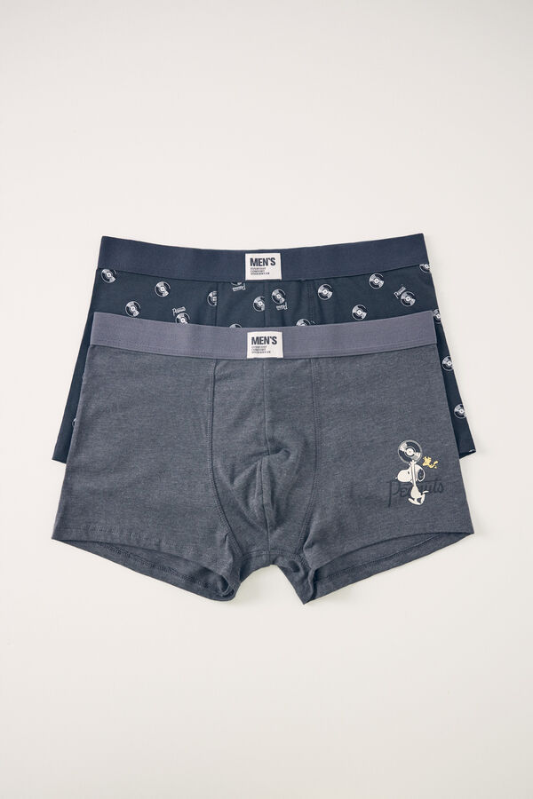 Womensecret Pack 2 calzones bóxer algodón Snoopy gris