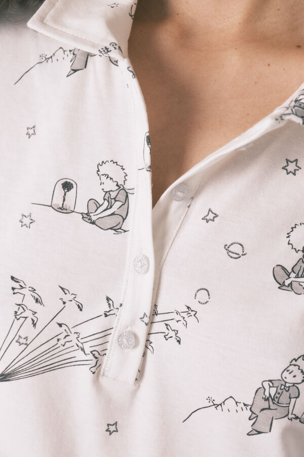 Women'secret Camis&oacute;n corto estampado El Principito de 100% algod&oacute;n blanco