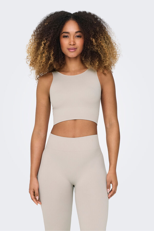 Only Play Brasier deportivo sin costuras con tirantes. gris