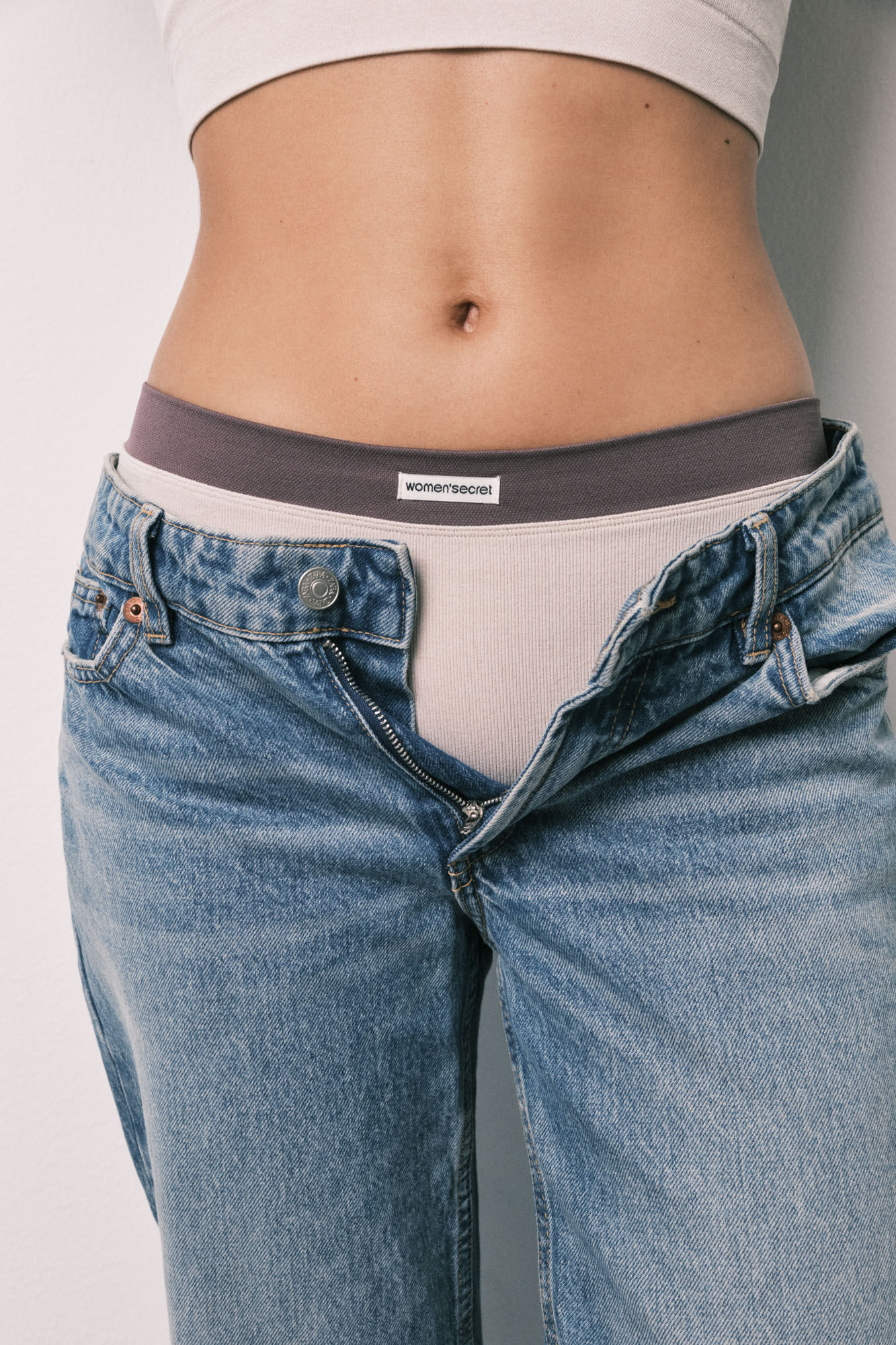 Women'secret Panty boxer sin costuras acanalado beige