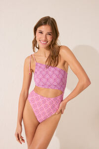 Womensecret Trikini asimétrico estampado tribal rosa