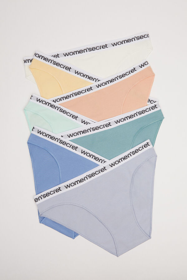 Womensecret Pack 7 panties algodón logo blanco