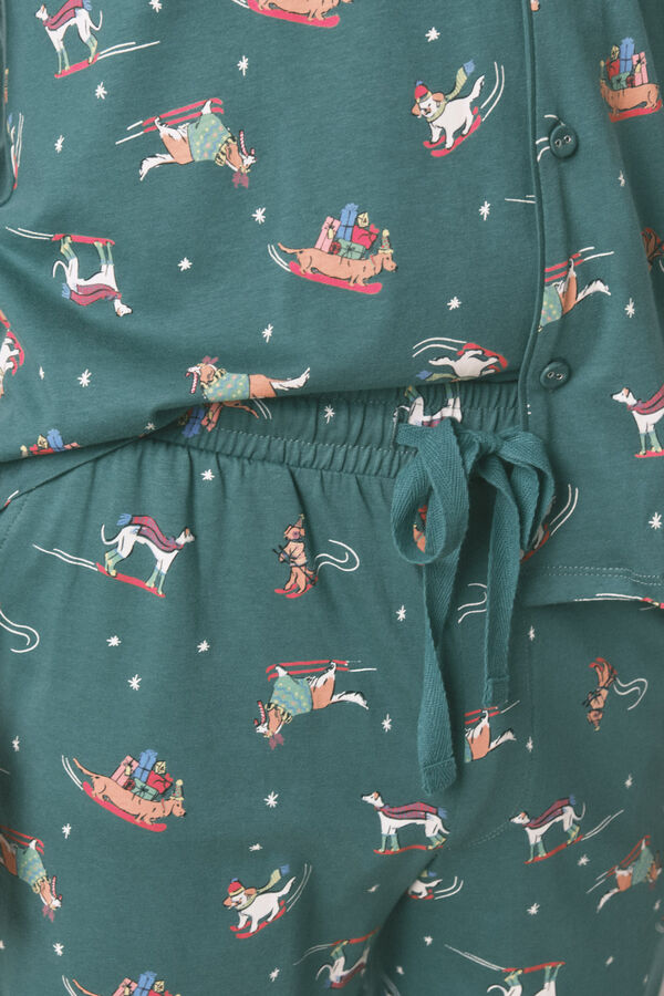Women'secret Camisa de pijama (de hombre) para perros 100% algodón verde