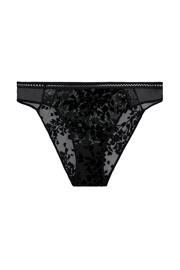 Womensecret Panty tul negro negro