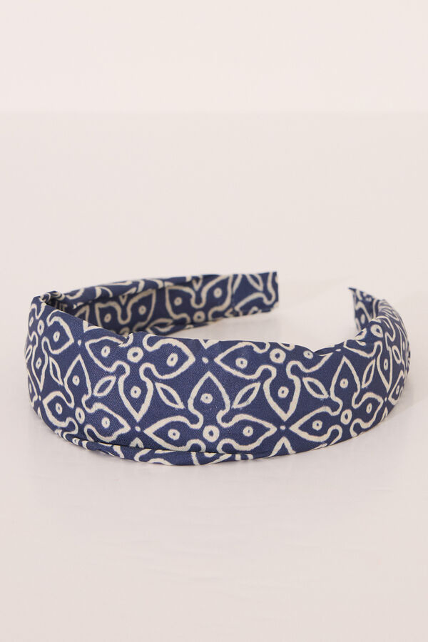 Womensecret Diadema estampada azul azul