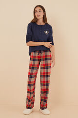 Womensecret Pijama 100% algodón Miffy cuadros azul