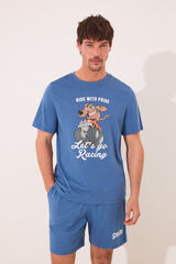 Women'secret Pijama corta hombre 100% algodón Scooby Doo azul