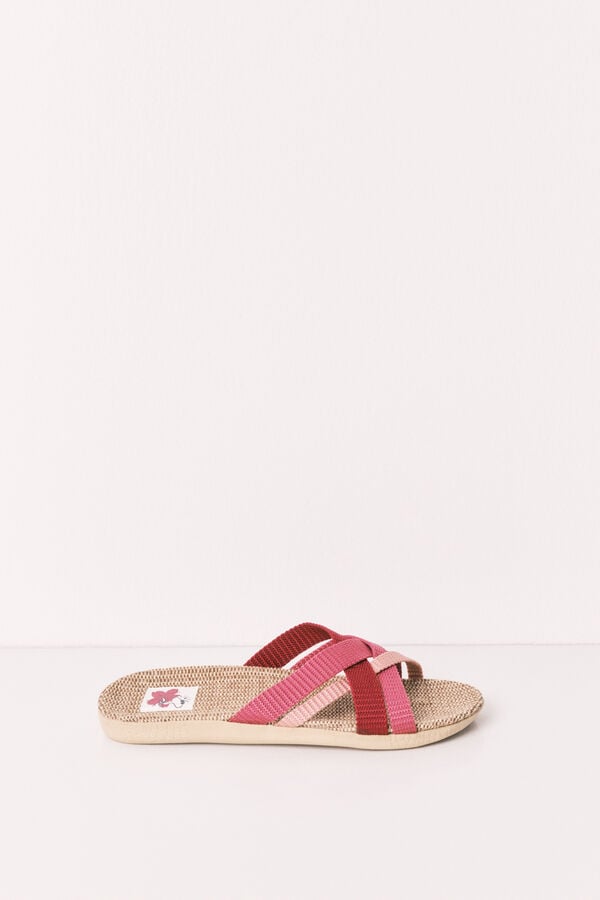 Women'secret Sandalias de tiras multicolor rojo