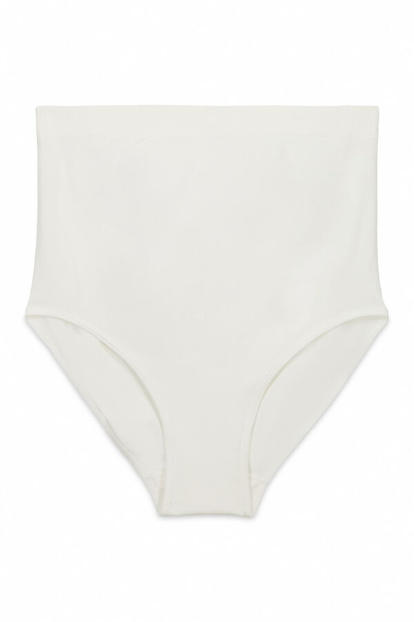 Women'secret Panty de tiro alto maternity blanca marfil