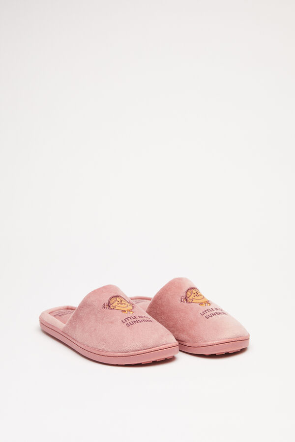 Womensecret Pantuflas velour Mr. Men & Little Miss rosa