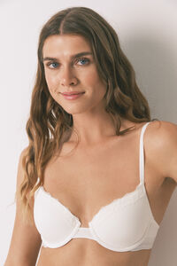 Women'secret BEAUTIFUL brasier clásica de algodón blanco