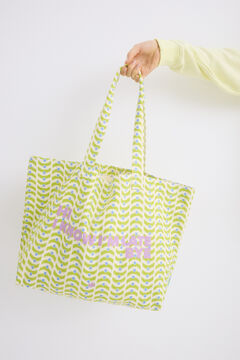 Womensecret Bolso tote estampado amarillo estampado