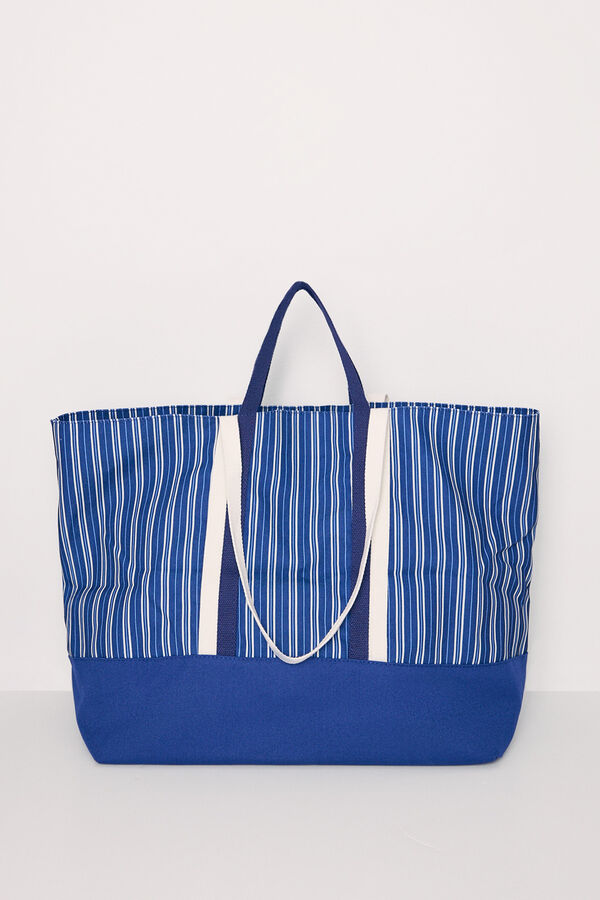 Womensecret Bolsa grande canvas azul marino estampado