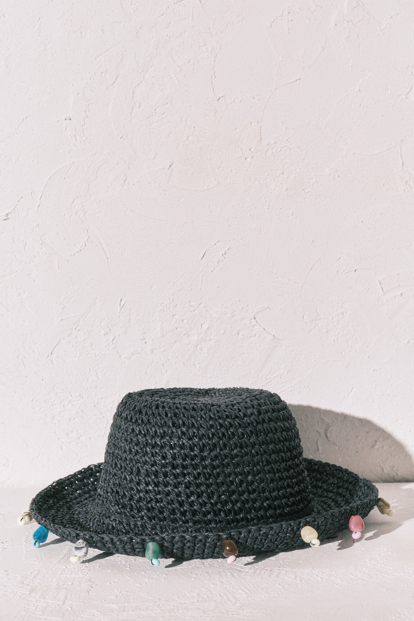 Women'secret Sombrero bucket de crochet negro