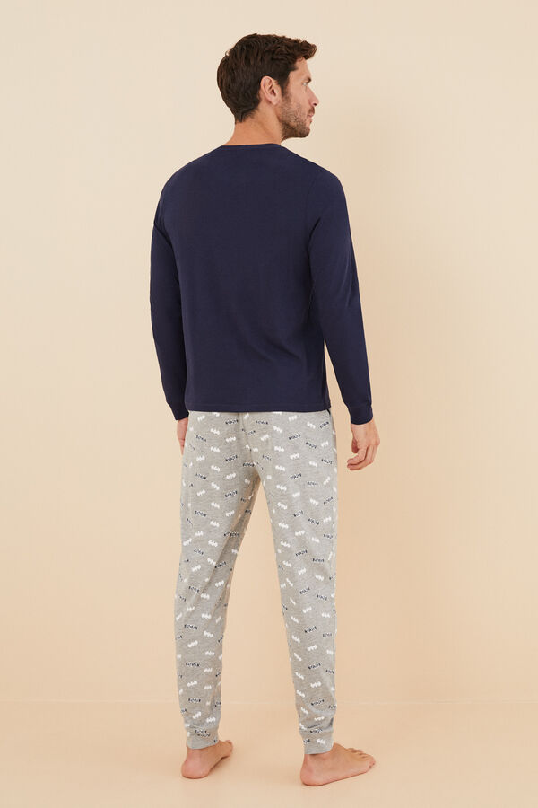 Womensecret Pijama larga hombre 100% algodón Batman  azul