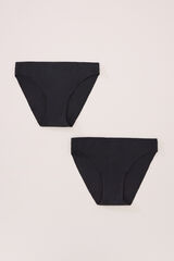 Womensecret Pack 2 panties clásicos algodón negro negro