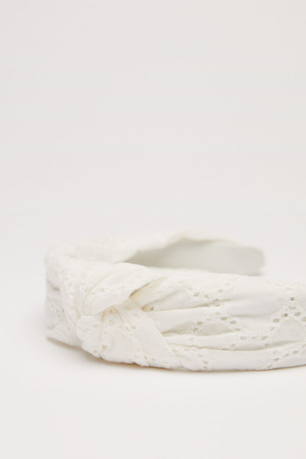Womensecret Diadema pelo nudo blanco marfil