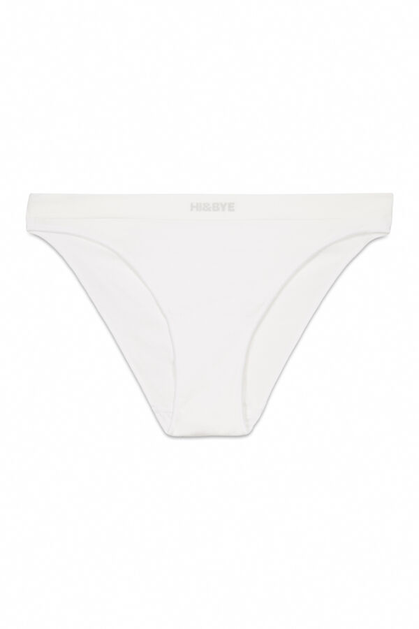Womensecret Panty blanca clásica sin costuras blanco