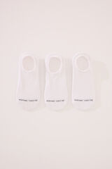 Womensecret Pack 3 calcetines invisibles algodón blancos blanco