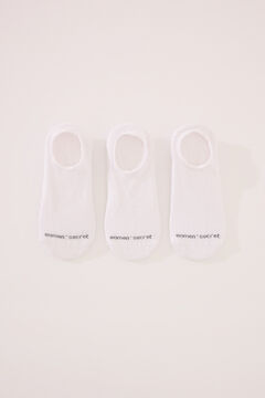 Womensecret Pack 3 calcetines invisibles algodón blancos blanco