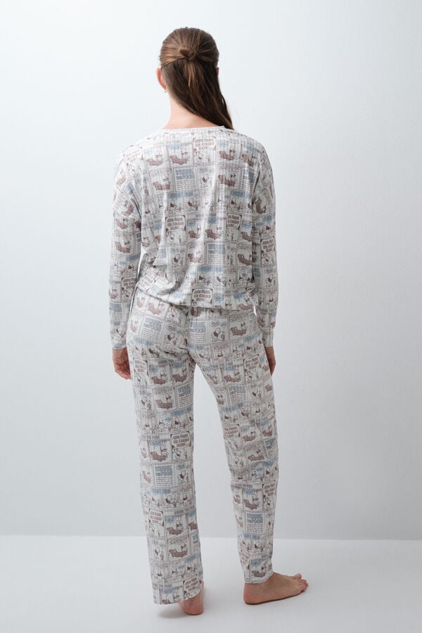 Women'secret Pijama larga c&oacute;mic Winnie The Pooh blanco