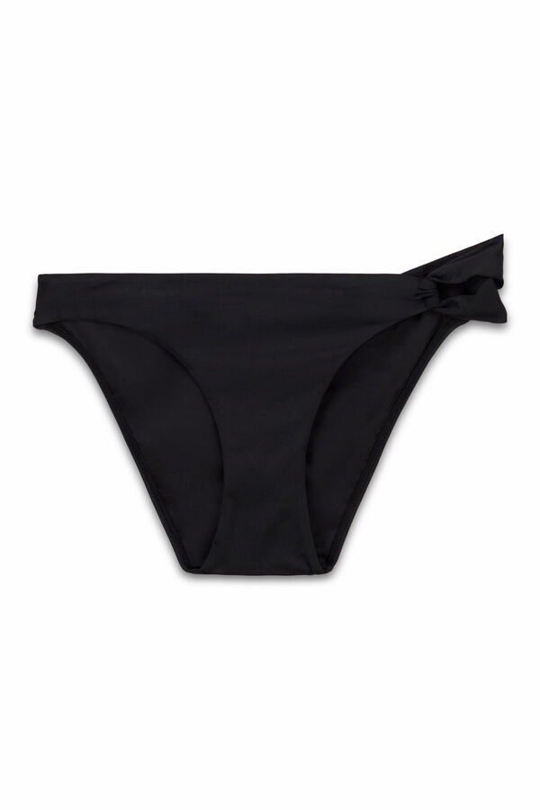 Women'secret Panty de bikini cl&aacute;sica twist lateral negra negro